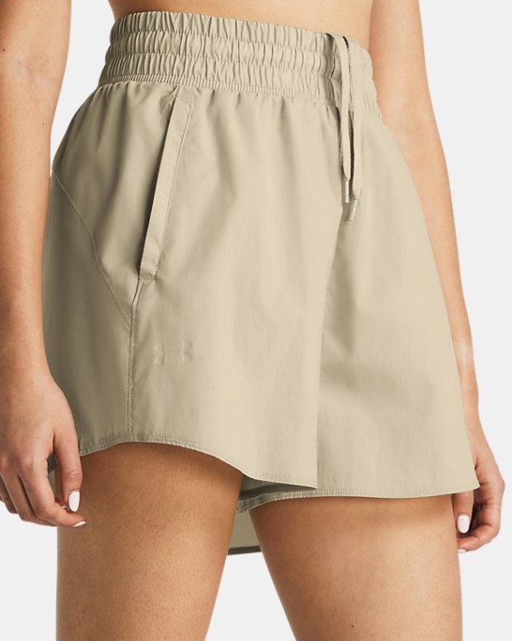 Women's UA Vanish Crinkle Long Shorts in Brown image number 3